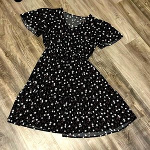 Black floral dress lightweight
